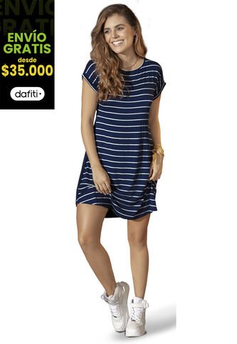 Vestido Corto Mujer Azul Rutta 89983 Rutta