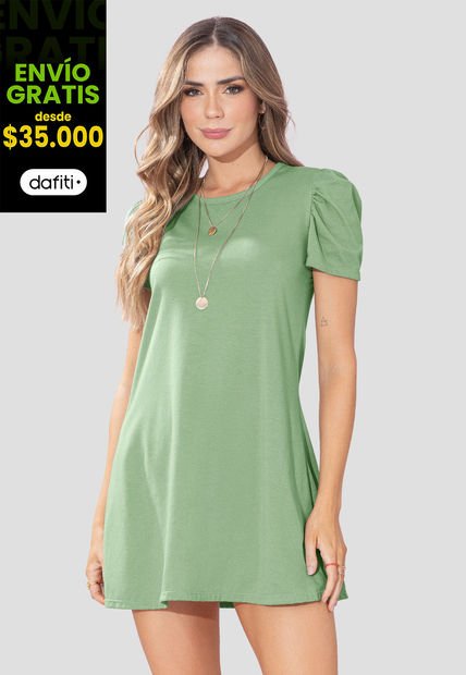 Vestido Corto Mujer Verde Matcha Rutta 106601