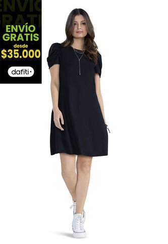 Vestido Corto Mujer Negro Rutta 3772 Rutta