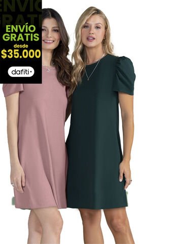 Vestido Corto Verde Botella Rutta 3772 Rutta