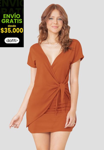 Vestido Corto Mujer Naranja Rutta 100250