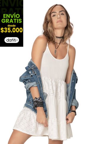 Vestido Corto Para Mujer Marfil Rutta Rutta