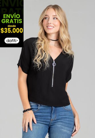 Blusa Mujer Negro Rutta 103590 Rutta