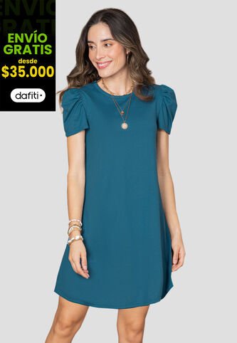 Vestido Corto Mujer Azul Petroleo Rutta 106601 Rutta