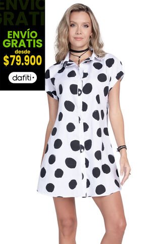 Vestido Corto Mujer Blanco 92649 Rutta