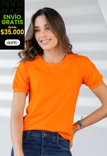 Camiseta Mujer Naranja Rutta 1139
