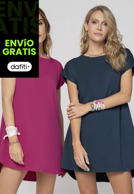 Vestido Paq X2 Mujer Multicolor Rutta 9734