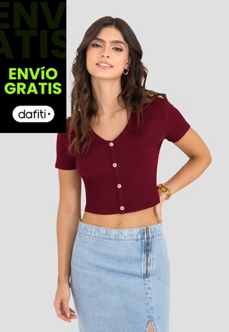 Crop Top Mujer Vinotinto Rutta 104038 Rutta