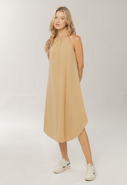 Vestido Largo Mujer Beige Rutta 104778