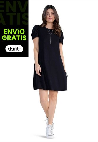Vestido Corto Mujer Negro Rutta 3772 Rutta