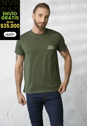 Camiseta Hombre Verde Militar Rutta 1855