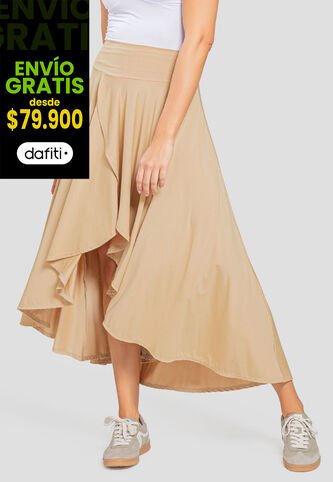 Falda Larga Mujer Caramelo Rutta 107385 Rutta