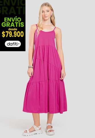 Vestido Largo Mujer Fucsia Rutta 102903 Rutta
