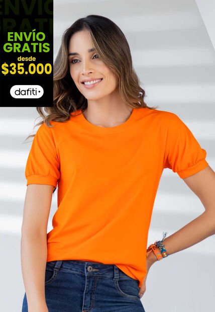 Camiseta Mujer Naranja Rutta 1139