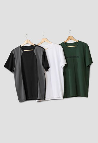 Camiseta Paq X3 Hombre Multicolor Rutta 104515 Rutta