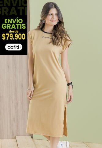 Vestido Largo Mujer Caramelo Rutta 102897 Rutta