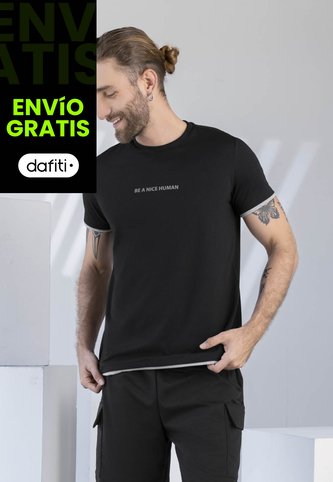 Camiseta Hombre Negro Rutta 1901 Rutta
