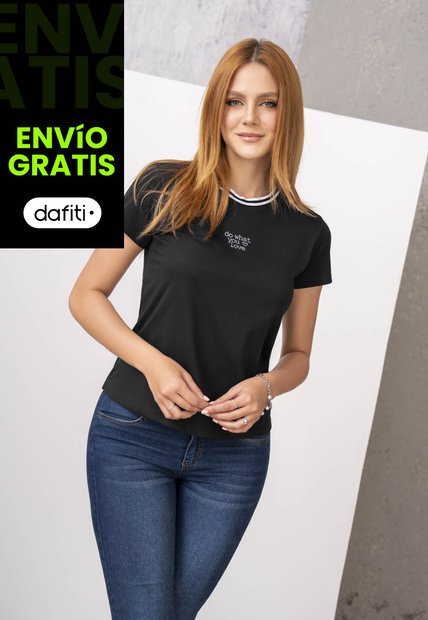 Camiseta Mujer Negro Rutta 1130