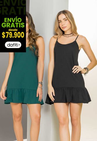 Vestido Paq X2 Mujer Multicolor Rutta 100254 Rutta
