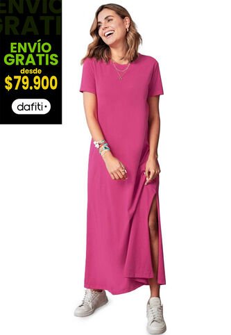 Vestido Largo Mujer Fucsia Rutta 5616 Rutta