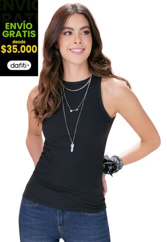 Camiseta Mujer Negro 92244 Rutta