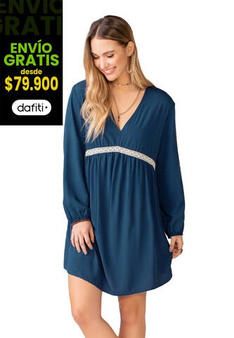 Vestido Azul Petróleo Oscuro Rutta 102043 Rutta