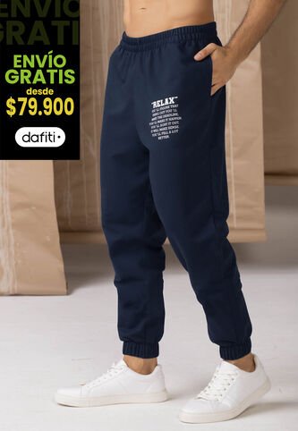 Jogger Hombre Azul Navy Rutta 6306 Rutta