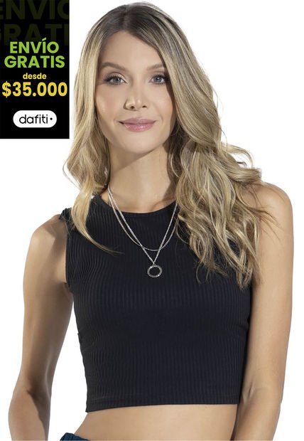 Crop Top Mujer Negro Rutta 89270