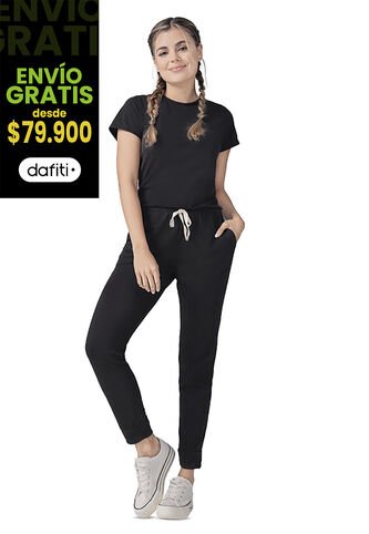 Enterizo, Overol Para Mujer O Nina Mujer Negro Rutta 77651 Rutta
