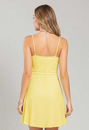 Vestido Corto Mujer Amarillo Pastel Rutta 107383