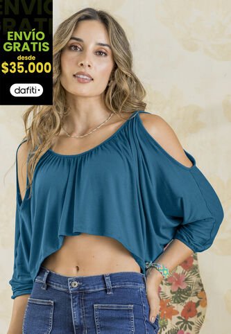 Blusa Mujer Azul Petróleo Oscuro Rutta 102907 Rutta