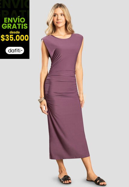 Vestido Largo Mujer Ciruela Rutta 110256