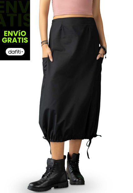 Falda Larga Mujer Negro Rutta 100204