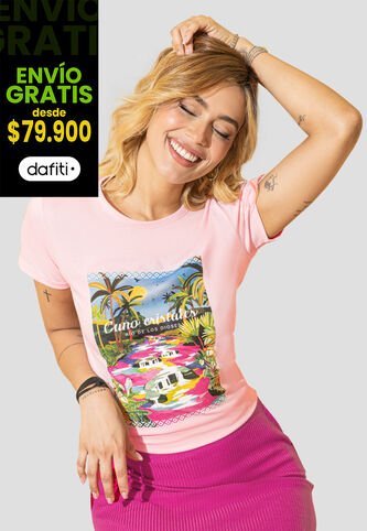 Camiseta Mujer Rosado Oscuro Rutta 107948 Rutta