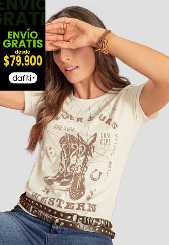 Camiseta Mujer Crema Rutta 110114 Rutta