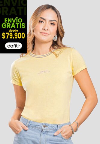 Camiseta Mujer Amarillo Pastel Rutta 107379 Rutta