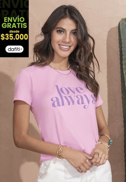 Camiseta Mujer Rosa Rutta 3221