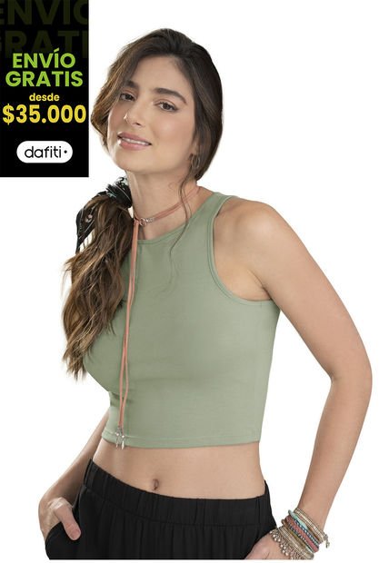 Crop Top Verde Oliva Rutta 78053