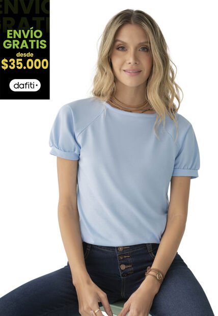 Camiseta Mujer Azul Claro Rutta 78606
