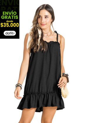 Vestido Mujer Negro Rutta 100180