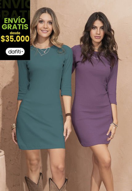 Vestido Corto Mujer Lavanda Rutta 3231