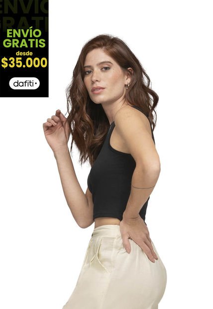 Crop Top Mujer Negro Rutta 78053