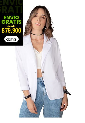 Blazer Mujer Blanco Rutta 89413 Rutta