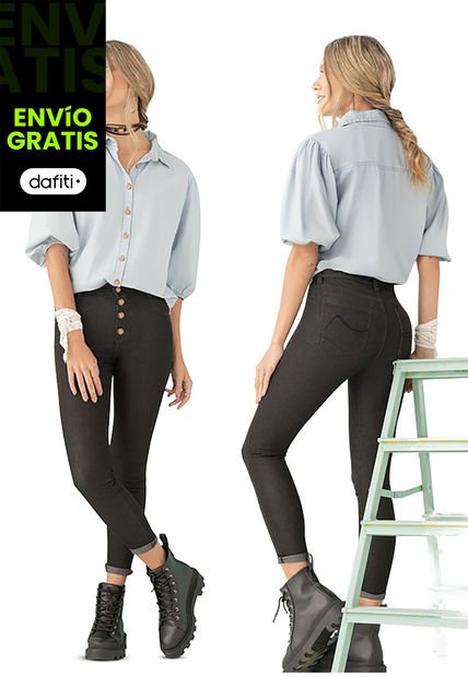 Jean Mujer Negro Rutta 78365