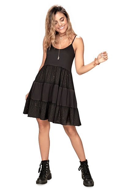Vestido Corto Mujer Negro Rutta 79113