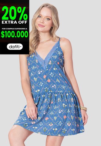 Vestido Corto Mujer Estampado Rutta 107349 Rutta