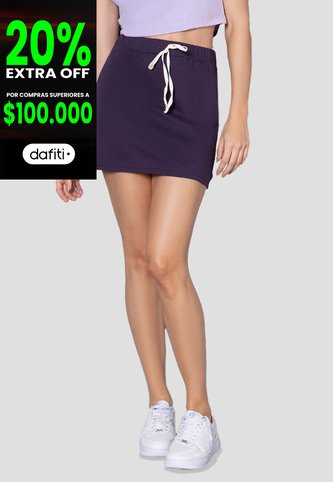 Falda Corta Mujer Berenjena Rutta 5609 Rutta