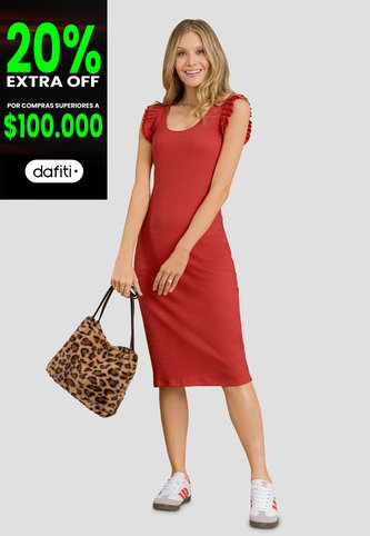 Vestido Corto Mujer Rojo Rutta 104477 Rutta