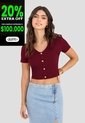 Crop Top Mujer Vinotinto Rutta 104038 de Rutta