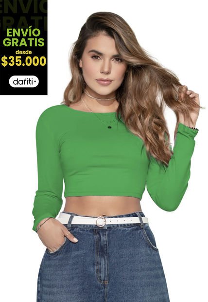 Crop Top Mujer Verde Antioquia Rutta 9749